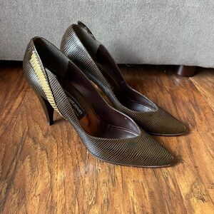 Stuart Weitzman Vintage Snake Lizard Pattern Pumps High Heels Fit Like Size 7.5